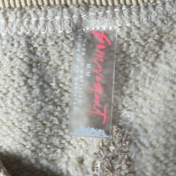 Free People Movement sz M Intercept Tunic Oatmilk Tan great pre owned, pockets - Picture 9 of 9